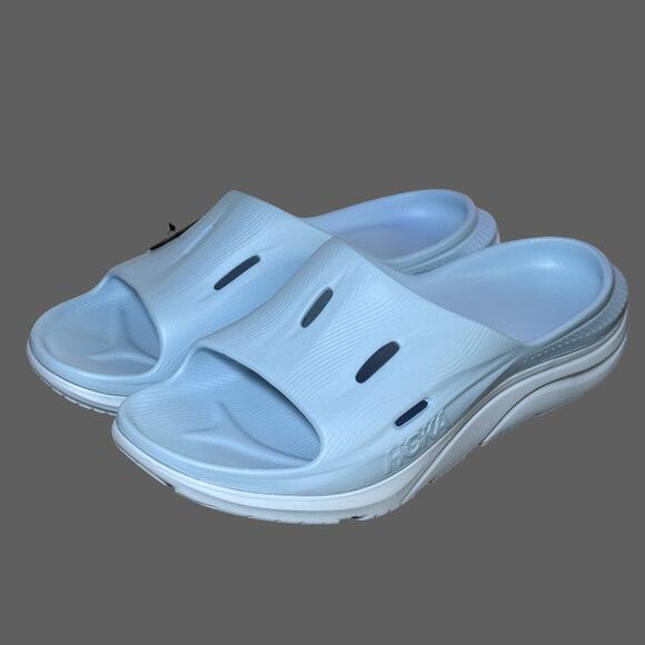 Hoka U Ora Recovery Slide 3 Ice Water / Airy Blue Size M12 W14 NWT - Picture 1 of 7